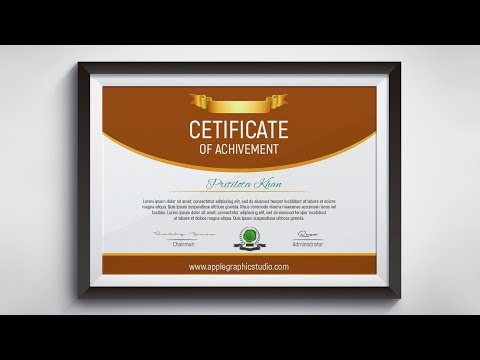 Academic Certificate Design - Photoshop CC Tutorial