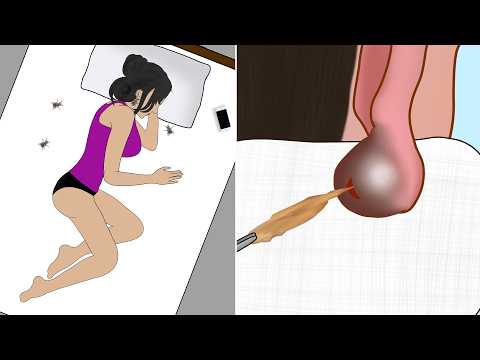 ASMR Remove Epidermal Cyst on the Earlobe Animation