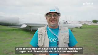 UNICEF recibe más de 20 toneladas de insumos para responder a la emergencia por los terremotos