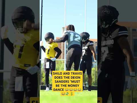 SHILO SANDERS AND TRAVIS HUNTER DOES DEION SANDERS"MUST BE THE MONEY"DANCE😂#shorts