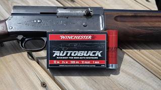New Shell, Old Shotgun - Winchester AutoBuck 2-3/4" 12 Pellet 1 Buck Test W/ 1952 Browning A-5