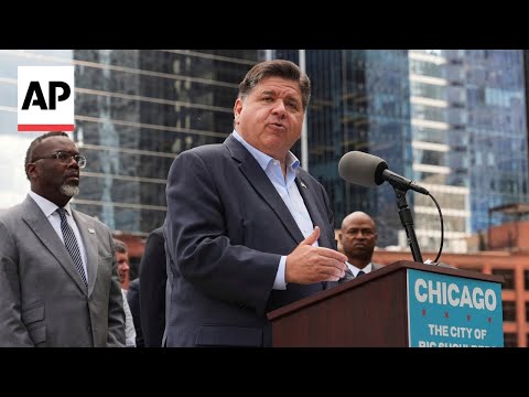 YouTube video thumbnail: JB Pritzker Calls Trump a 'Wannabe Dictator' After Threat to Send Troops to Chicago