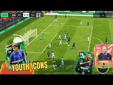 Pedro Neto Fast Sprint & Mbappe Haaland Youth ICONS - MONSTER EA FC Mobile 24 Ultimate Team