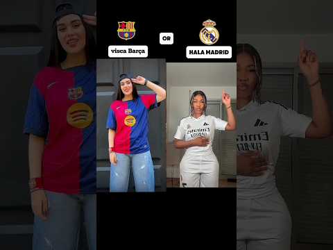 Hala Madrid⚪ or Visca Barca🔵 Dance challenge😍 futbol celebracions imitando #realmadried #viscabarca