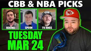 College Basketball & NBA Picks with Kyle Kirms | Tuesday March 24th