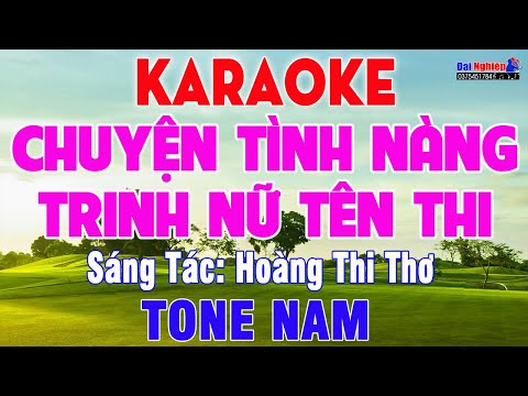 Chuyện Tình Nàng Trinh Nữ Tên Thi Karaoke Tone Nam Nhạc Sống Disco Cực Bốc || Karaoke Đại Nghiệp