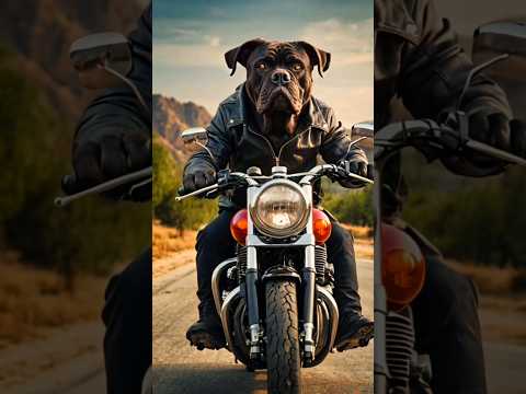 Chú chó Canecorso có sở thích lai môtô