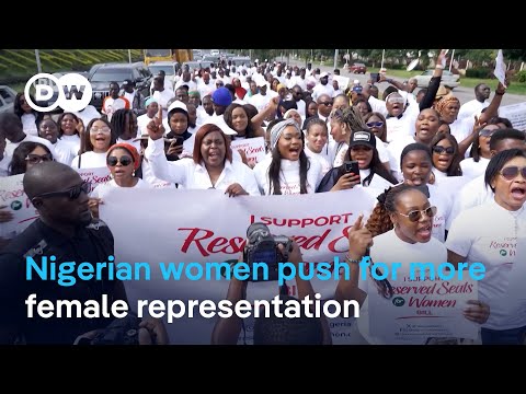 YouTube video thumbnail:  Nigerian Women Push for More Female Representation