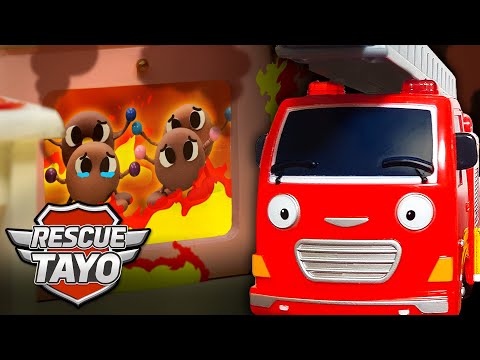 Fire Truck Frank! The Donut Shop is on Fire! | Rescue Tayo Story | Tayo Rescue Team