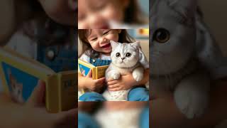 Cat #shorts with Cute Baby 😍❤️ GingerCats are Taking care of Baby🥰 #catantics #baby #catsofinstagram