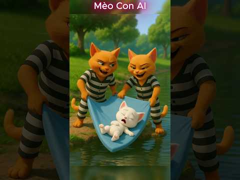 Anh kế và mẹ kế thả Mèo con xuống sông #meocon #meoconai #meow #meo #aicat