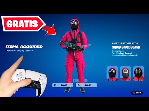 🔥Como conseguir las SKINS del *JUEGO del CALAMAR* GRATIS en Fortnite ✅ Squid Games Skins