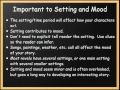 Conveying Mood and Setting in Stories