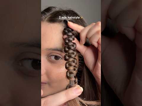 2 min hairstyle✨#trendingshorts #shorts #hairstyle #trending #viralvideo #ytshorts #easy #yt #trend