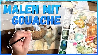 Widder malen mit Gouache + Voiceover | Vertraue dem Prozess