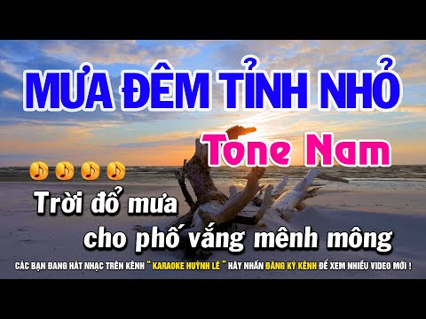 Karaoke Mưa Đêm Tỉnh Nhỏ – Tone Nam | Nhạc Sống Hay Dễ Hát Nhất