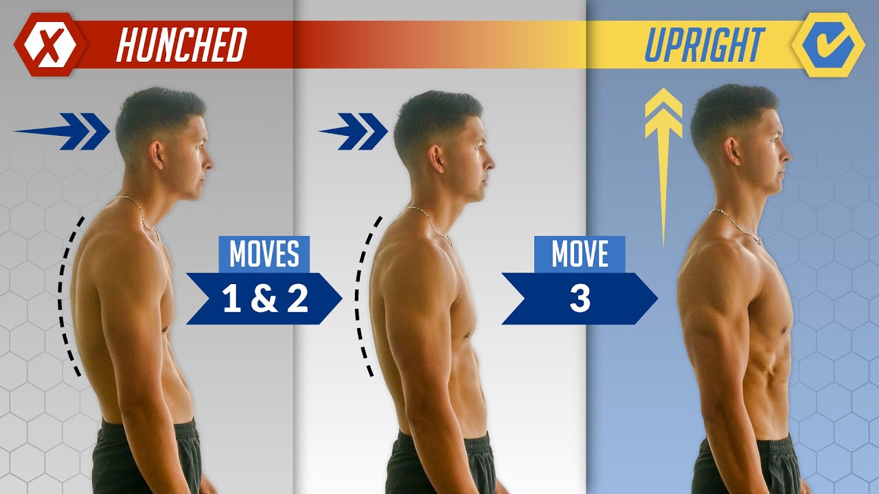 The Easiest Way To Fix Your Posture At Home (Just 3 Exercises)