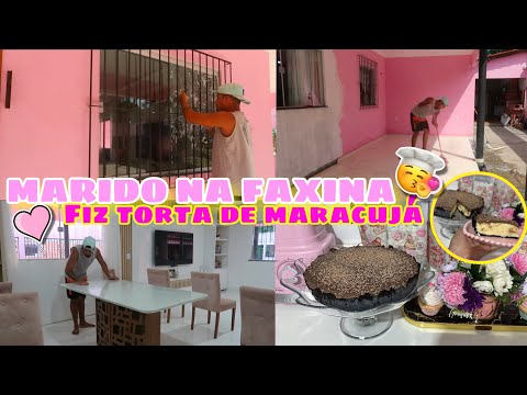 FAXINA PESADA NA SALA|| LAVANDO AS JANELAS || FIZ TORTA DE MARACUJÁ DELICIOSA e mais…🤤🥵💕