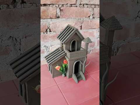 Miniature clay house 🏠 || #clayhouse #mudhouse #craft