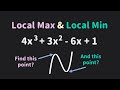 Identifying Local Maxima and Minima