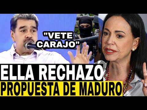 LA PROPUESTA DE MADURO ENTREGAR UN CHEQUE EN BLANCO A QUIEN DE CON MARIA CORINA QUE SIGUE VENEZUELA