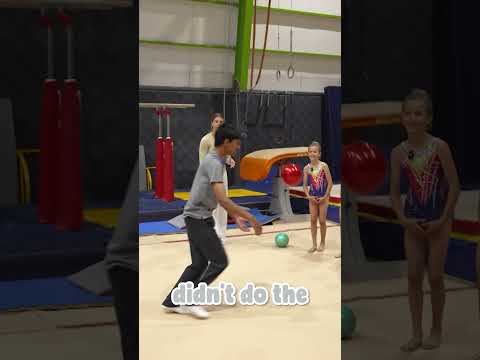 Can they learn the ball? The next Simone Biles... #fail #funny #gymnast