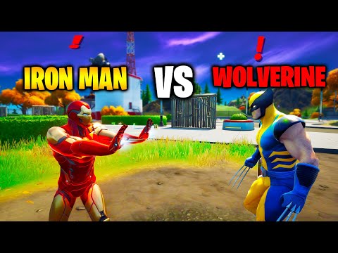 *ENFRENTAMIENTO ÉPICO* WOLVERINE VS IRON MAN en FORTNITE 😱🐺🔥