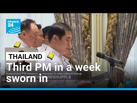 YouTube video thumbnail: Thailand Gets Third Leader This Week as King Swears in new Cabinet