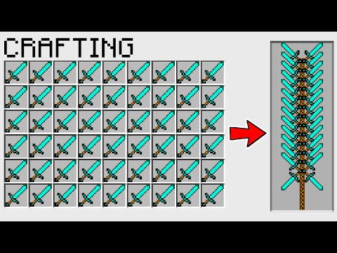 HOW TO CRAFT a DIAMOND MONSTER SWORD in MINECRAFT? SECRET RECIPE *BiG*