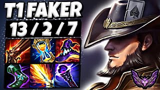 T1 Faker Twisted Fate vs Sylas [ MID ] Patch 25.15 Korea Master