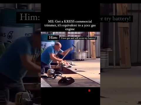 KRESS Commercial trimmers are equal to a 30cc gas engine
