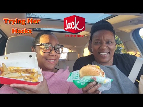 HILARIOUS JACK IN THE BOX HACKS MUKBANG WITH MY BAE. HER FAVORITES!