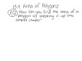 Finding Areas of Polygons and Shapes