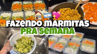 Fazendo marmitas para a semana| facilitando a vida| morando sozinha na Argentina🏠🇦🇷