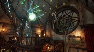 Enchanted Wizard Cottage Ambience with Thunder and Rain Sounds