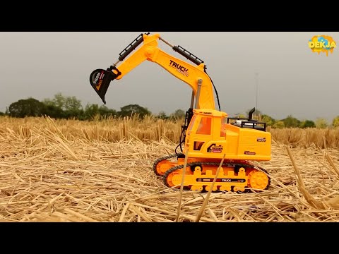 ลุงจอนแกะกล่องรถแม็คโครบังคับ พาไปวิ่งลุยทุ่งนา - Uncle Jon Unboxes a Remote-Controlled Excavator