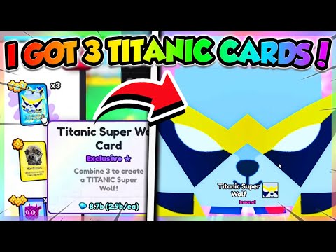 I GOT *TITANIC* From PET SIM 99 TRADING CARD UPDATE!! (Roblox)