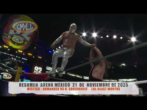 CMLL - MÍSTICO - KOMANDER VS B. CAVERNARIO -  THE BEAST MORT...