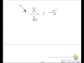 Solving One-Step Equations