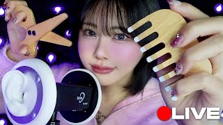 ASMR LIVE🌙40種類＋の脳がとろけるトリガー🤤🧠(3H/囁き雑談/タッピング＆スクラッチング/ロールプレイ etc…)