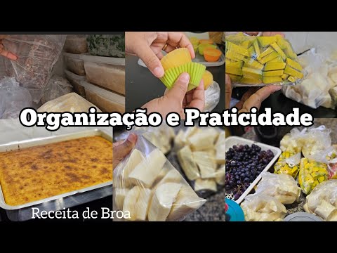 DICAS DE ORGANIZAÇÃO DE ALIMENTOS, PRATICIDADE GARANTIDA NA COZINHA, RECEITA BROA DE FUBÁ C/ QUEIJO