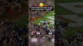 INVASÃO E LOUCURA! 🔥🔥🔥 Torcedores de Virginia invadem campo após Touchdown HERÓICO!!! #shorts