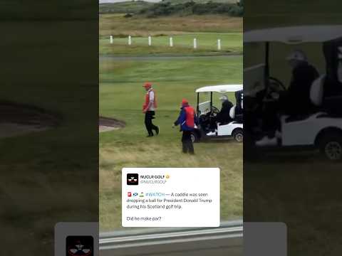 Trump’s caddie was spotted dropping a ball in the fescue for him 💀 (via @nuclrgolf, patriottakes/X)