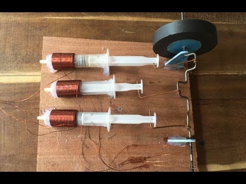 How to make 3V solinoid engine using syringes , cool video - YouTube(11分12秒)