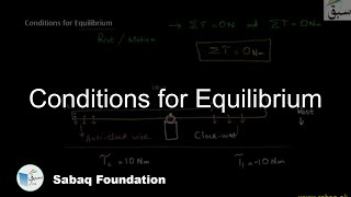 Conditions for Equilibrium