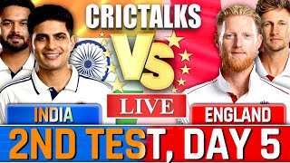 Live: IND v ENG, 2nd Test, Cricket Match Live, Cricket Live Today, India vs England Live, Day 5
