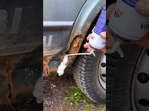 Fixing Rust the Quick Way: Foam, Filler, Done! 🔧🚙