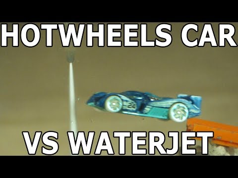 Hot Wheels Car through a 60,000 PSI Waterjet - batmobile car