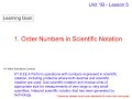 Ordering Numbers in Scientific Notation