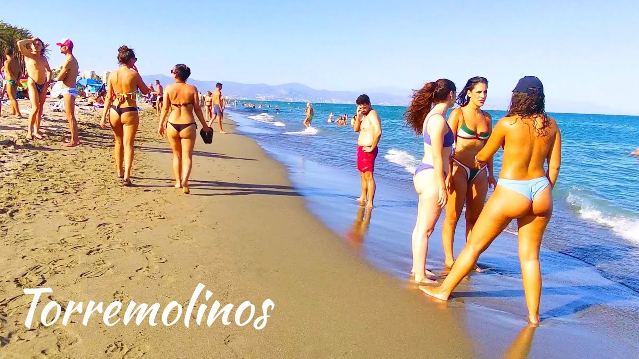 Beach Walk around Torremolinos 🏖️ Costa del Sol Malaga 🏝️ [Spain 4K]